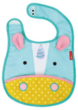 Skip Hop Zoo Little Kid and Toddler Tuck-Away Water Resistant Baby Bib, Multi Livie Unicorn مريلة المواليد شكل حيوانات للأطفال على شكل حصان وحيد القرن من سكيب هوب