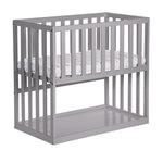 Childwood bedside crib Grey  الرمادي سرير أطفال من خشب الأطفال تشايلدهوم