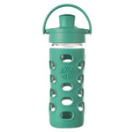 Lifefactory - 12 oz (350ml) Glass Active FTC Bottle - Kale زمزمية (ترمس) الماء أكتيف FTC الزجاجية من ماركة لايف فاكتوري- سعة 12 أوقية، لون أخضر