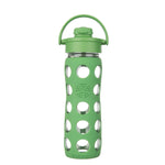 Lifefactory - 16 oz Flip Top Cap Grass Green زمزمية (ترمس) الماء أكتيف  الزجاجية من ماركة لايف فاكتوري- سعة 16 أوقية