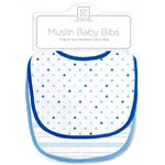 Muslin Baby Bibs  Tiny Triangles & Serenity Stripes Shimmer  الشاش الطفل المرايل مثلثات صغيرة و صفاء المشارب لامع